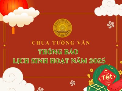Thông báo Lịch sinh hoạt năm 2025 Chùa Tường Vân Massachussets