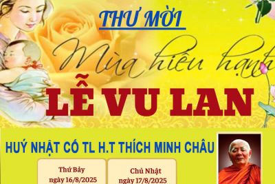 Chương trình tu học Đại Lễ Vu Lan 2025