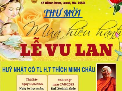 Chương trình tu học Đại Lễ Vu Lan 2025