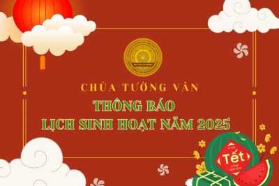 Thông báo Lịch sinh hoạt năm 2025 Chùa Tường Vân Massachussets