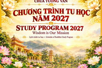 Chương trình tu học năm 2027 - Chùa Tường Vân Massachusetts
